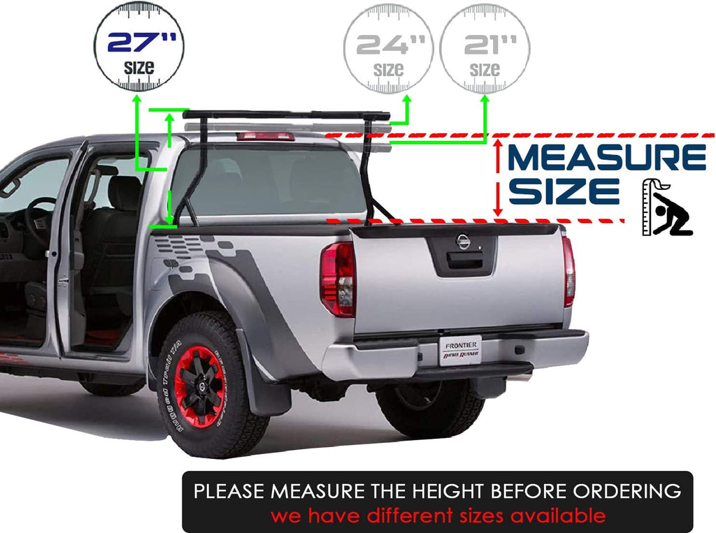Steel Pickup Truck Ladder Rack Two Bar Set S16058