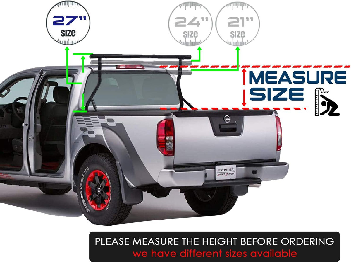 Steel Pickup Truck Ladder Rack Two Bar Set S16058