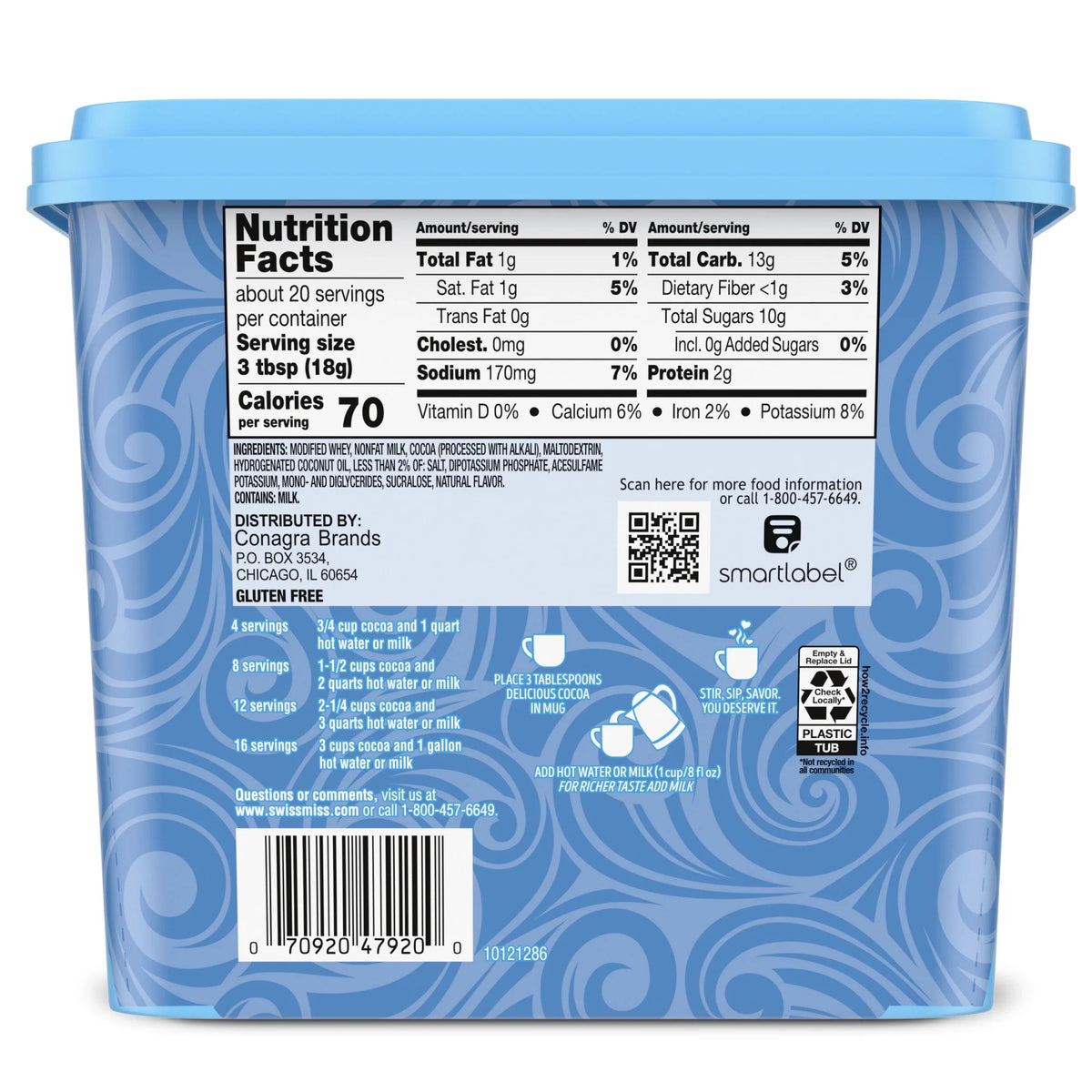 Hot Cocoa Mix, 13.8 OZ Canister L245