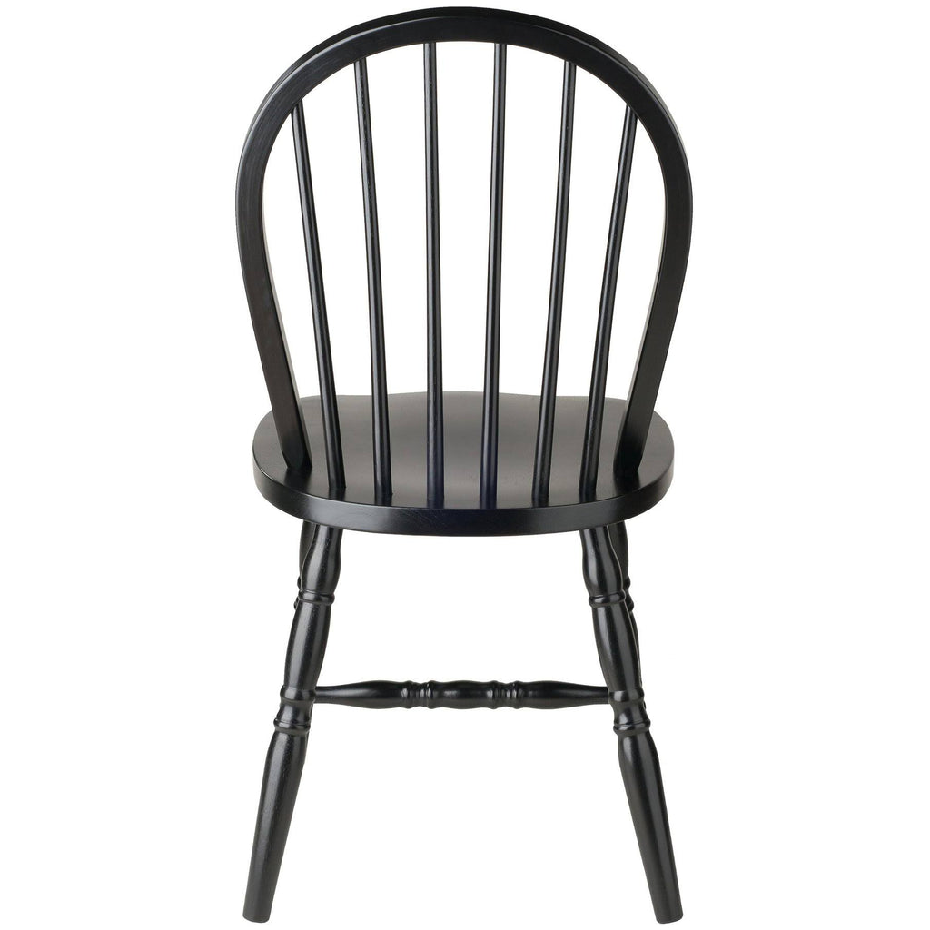 Set of 2 Windsor Chairs Black V80633