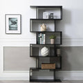 Black 6-Shelf Modular Bookcase J69069