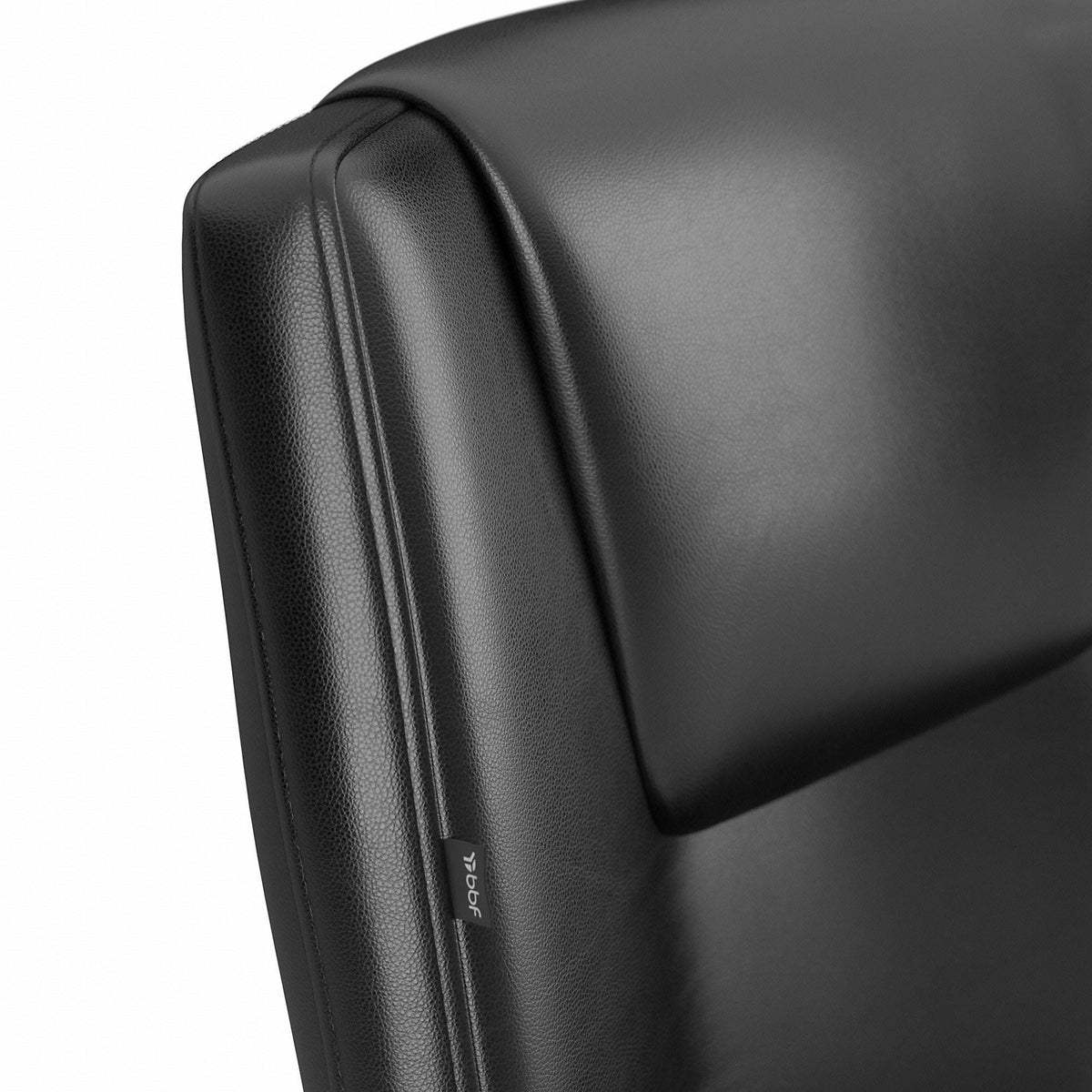 Black Leather Box Chair U15990