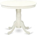 36" Round Wooden Drop Leaf Dining Table with Pedestal Legs S42351