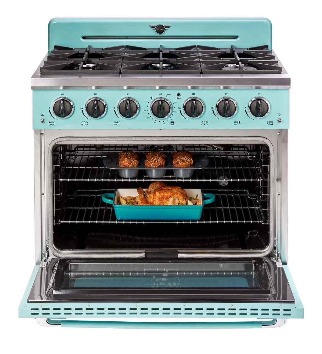 36" 5.2 cu/ft Freestanding Gas Range with Convection Oven and Sealed Burners B533