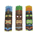 Set of 3 Hand Carved Tiki Style Wall Masks C284757