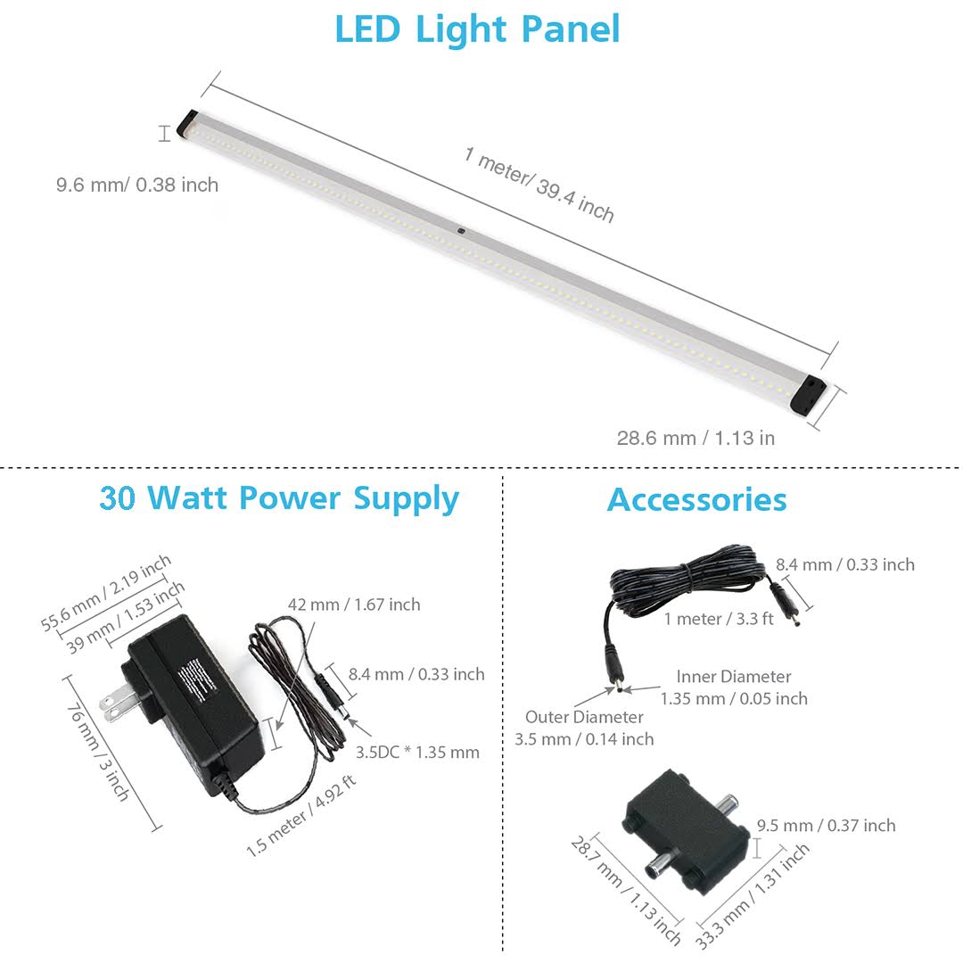 3 Panels 40 inch LED Dimmable Under Cabinet Lighting Kit E2414