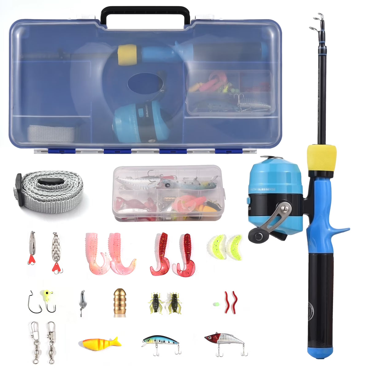 Fishing Rod and Reel Combo with Carrying Case V483109