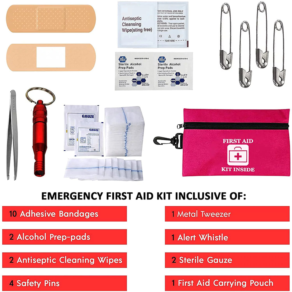 43 Piece Car Emergency Roadside Assistance Kit First Aid Kit Jumper Cables Tow Strap F2957