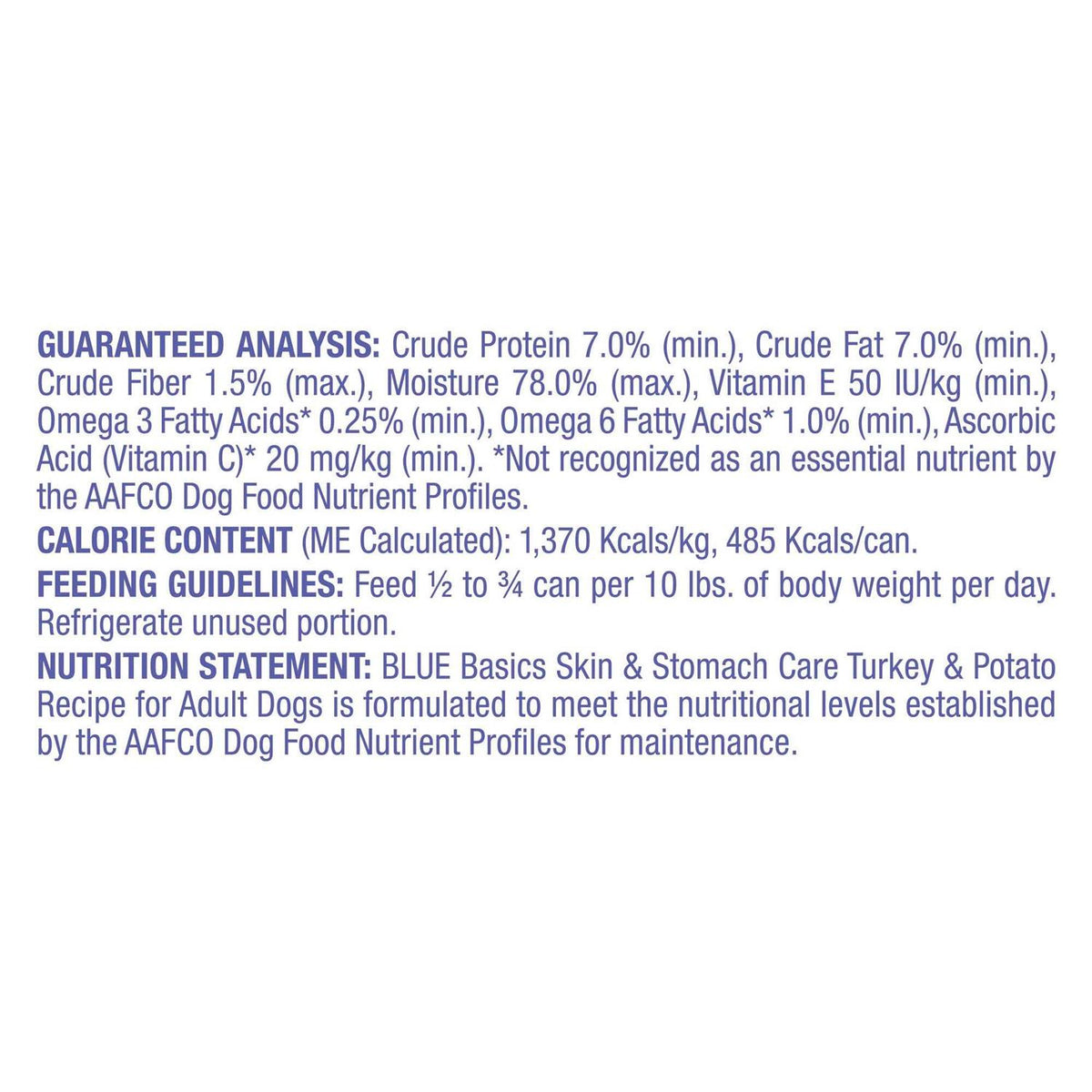 Grain Free Turkey & Potato Canned Dog Food D12539