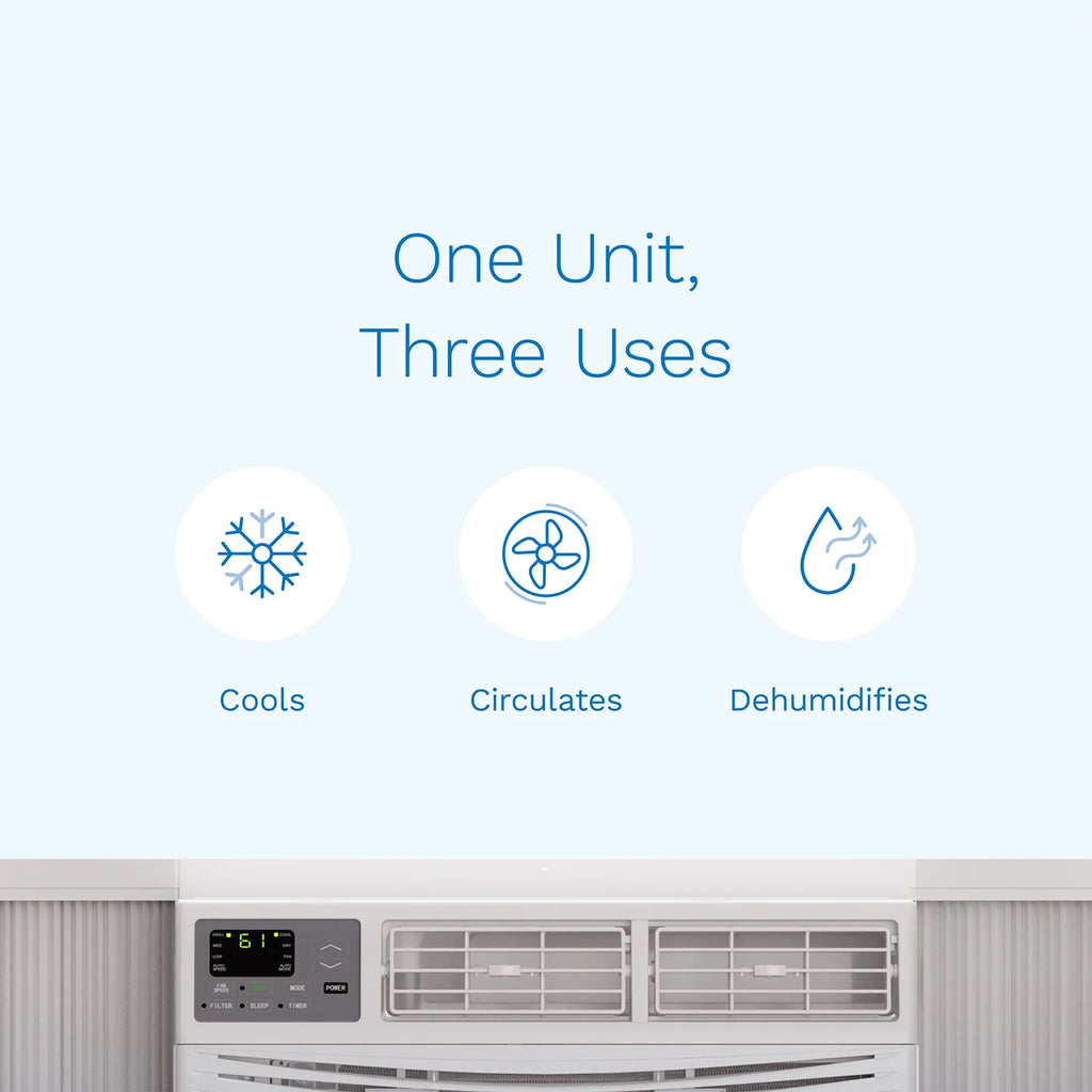 15000 BTU Window Air Conditioner with Digital Thermostat and Remote Control O3136
