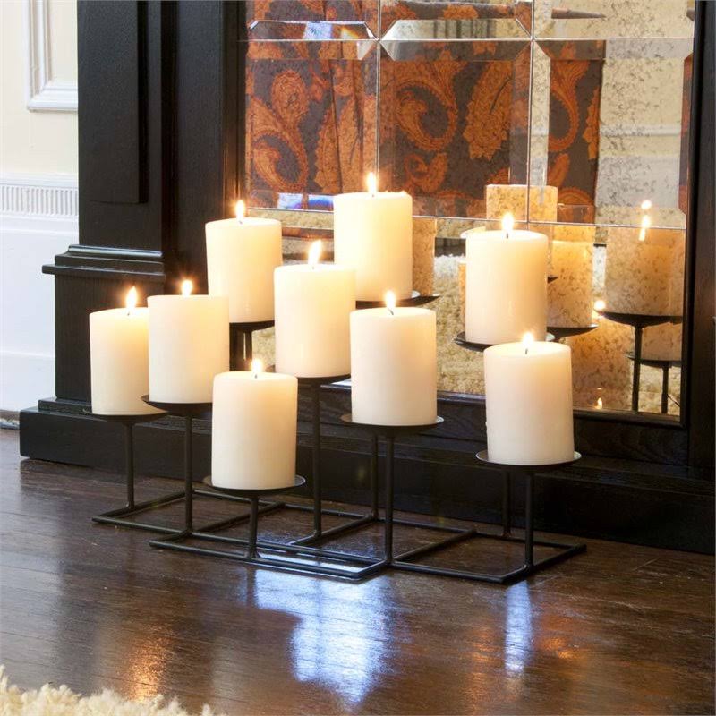 Matte Black 9 Candle Candelabra W274619