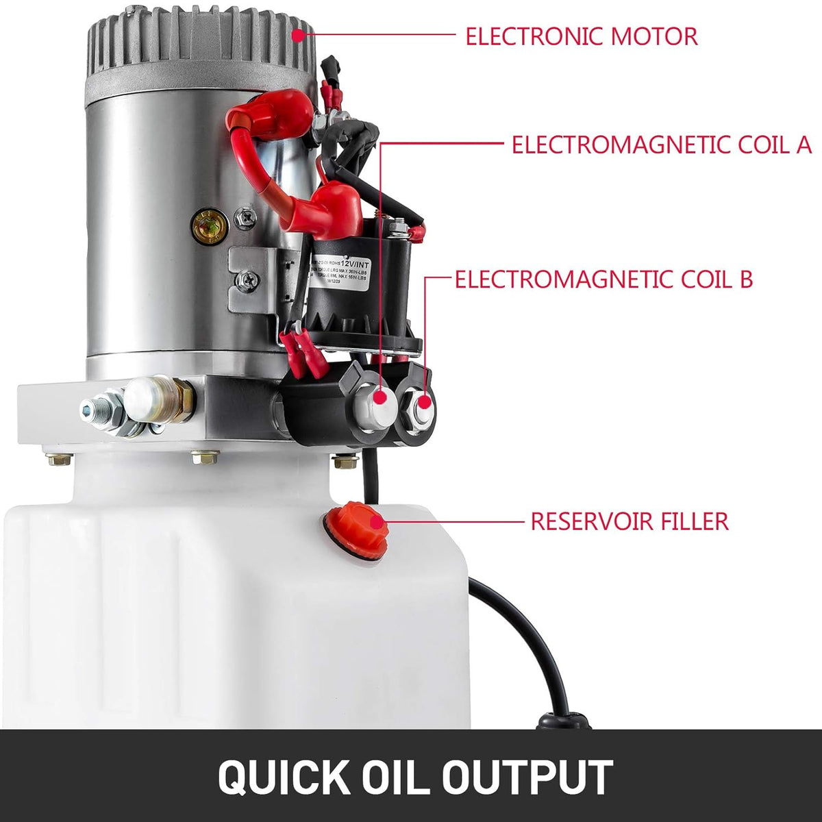 Hydraulic Power Unit 6 Quart Double Acting Double Solenoid 12V DC Pump K141899