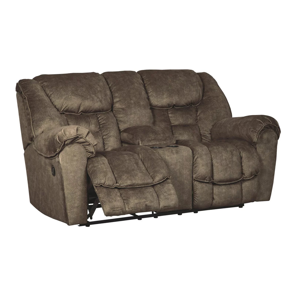 Granite Reclining Loveseat with Console W3974