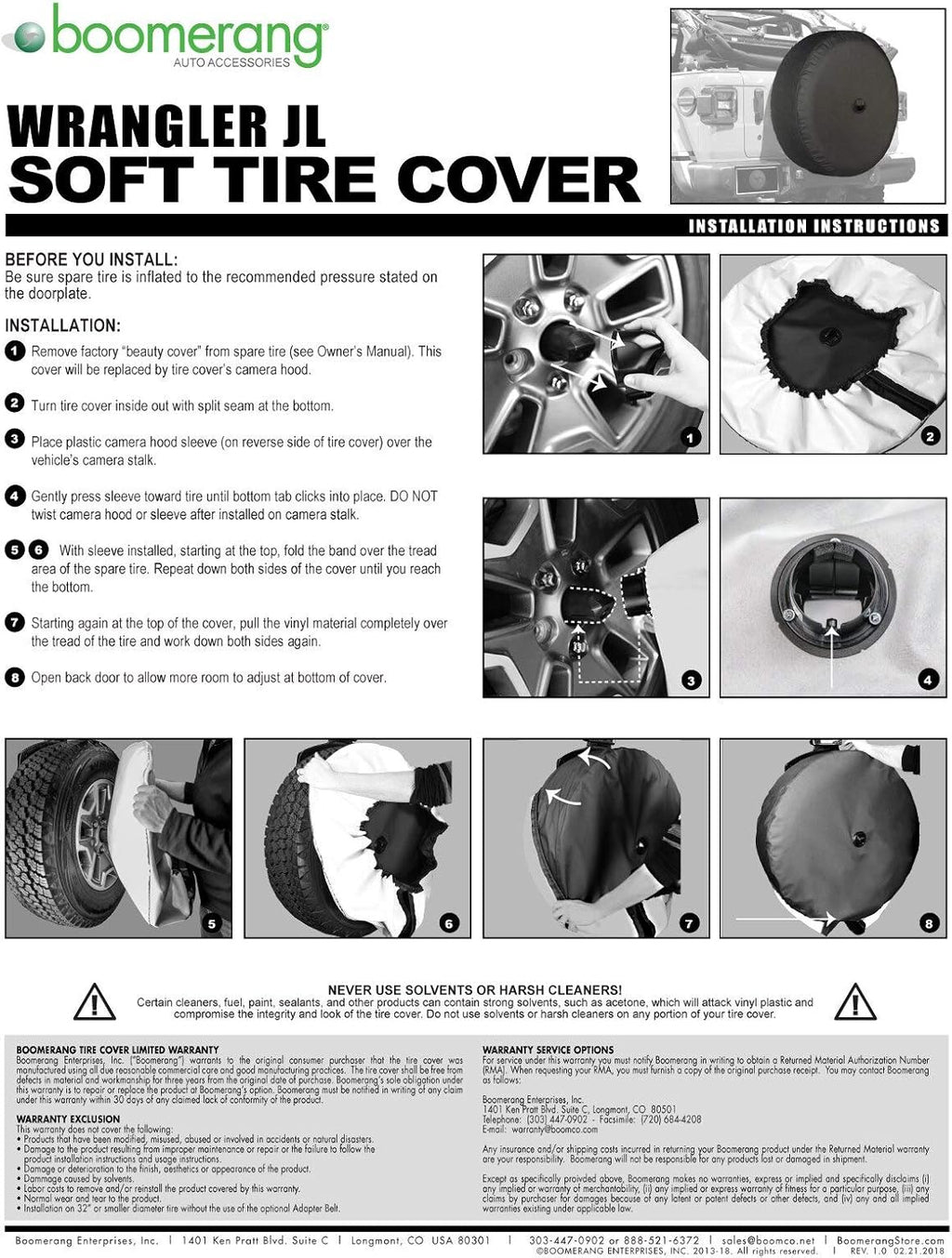 33 Soft JL Tire Cover for Jeep Wrangler E564