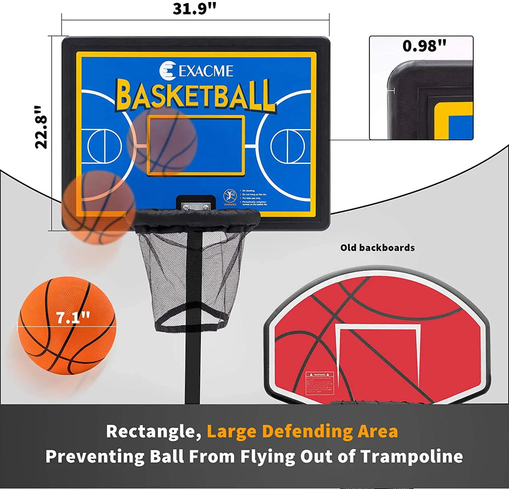 Red Trampoline Basketball Hoop C924918