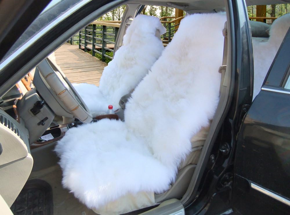Fur Car Seat Cover Grey 1 Piece K288