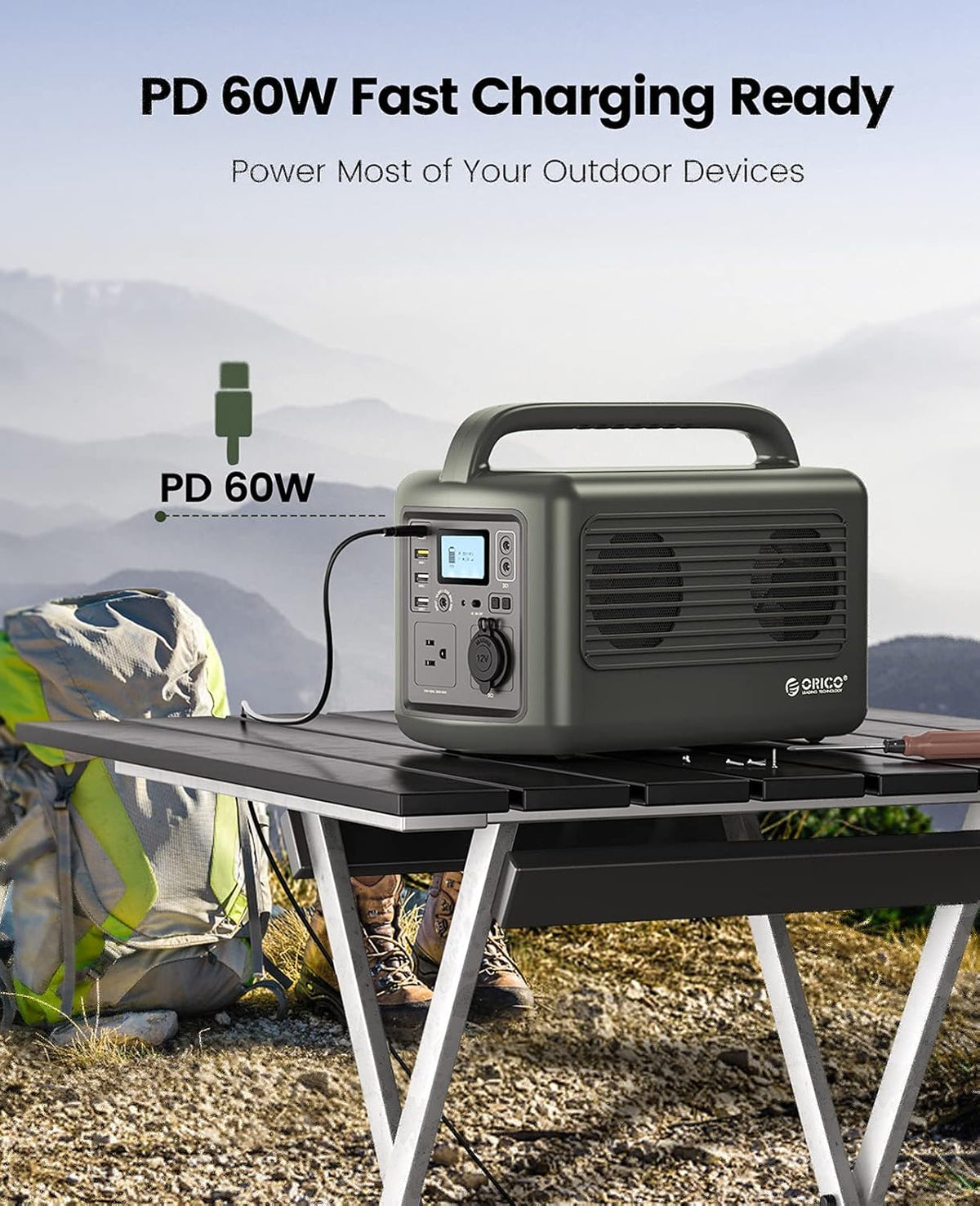 Portable Power Station 300W 427Wh Solar Generator Q40977