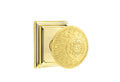 Passage Set Unlacquered Brass Knob with Rosette X4090