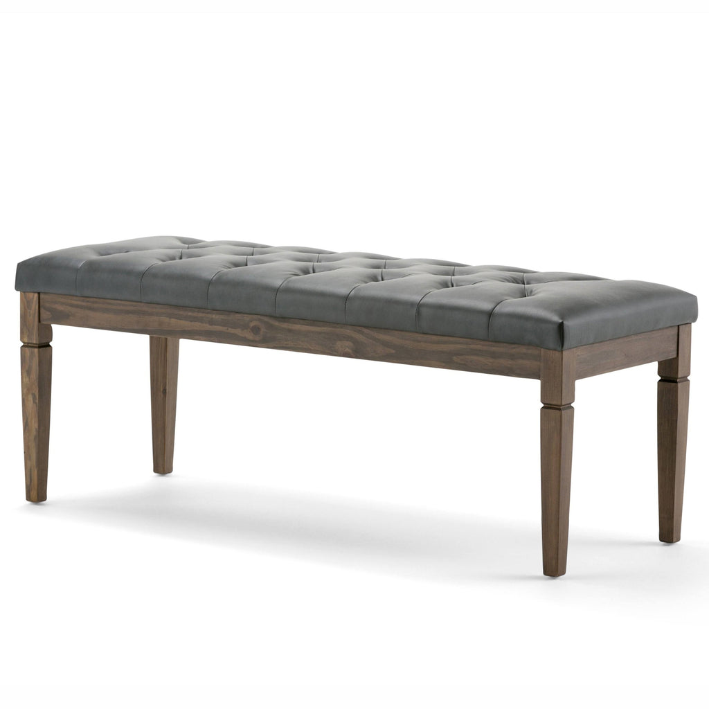 Distressed Saddle Brown Rectangle Ottoman Bench Y669