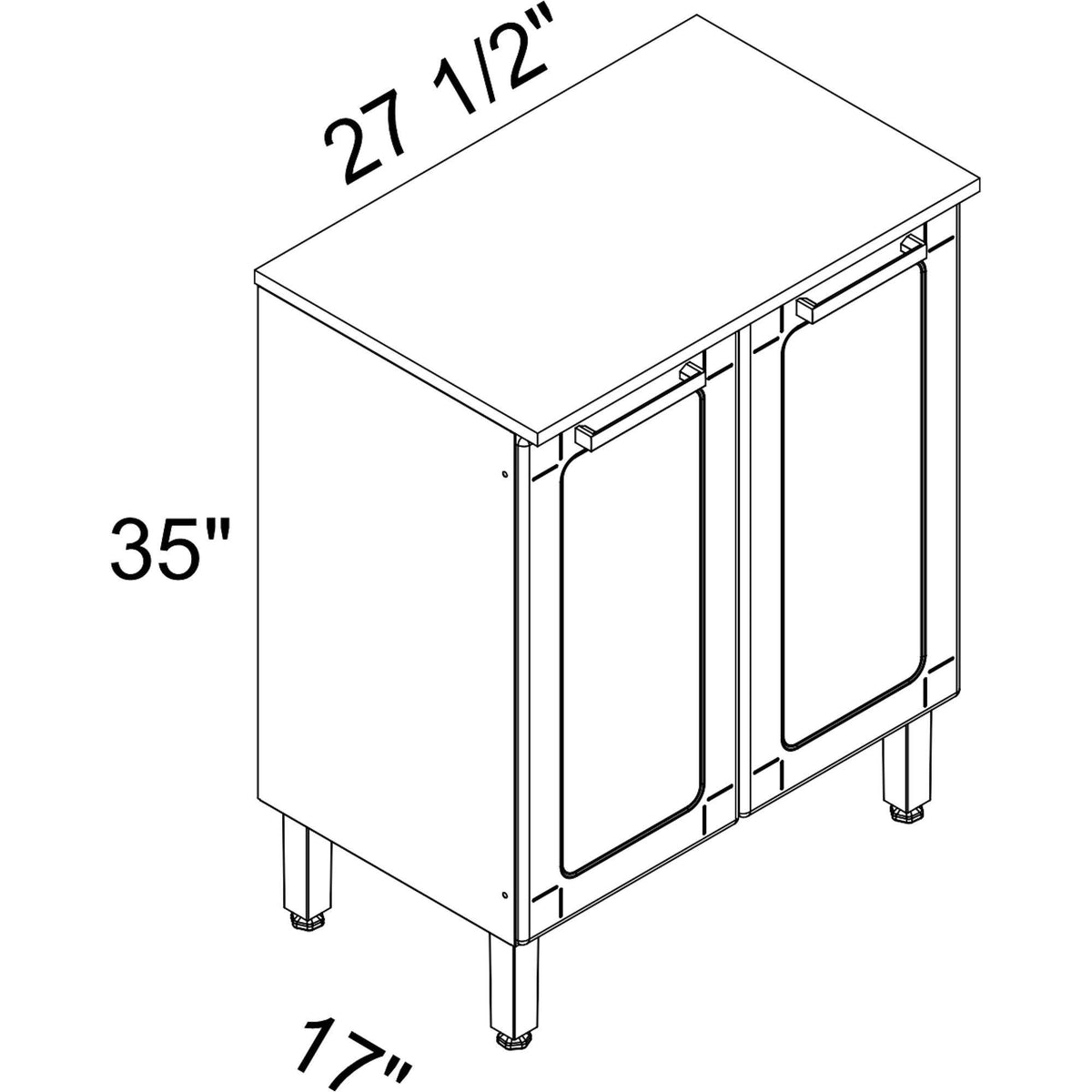 Grey Base Cabinet Q499