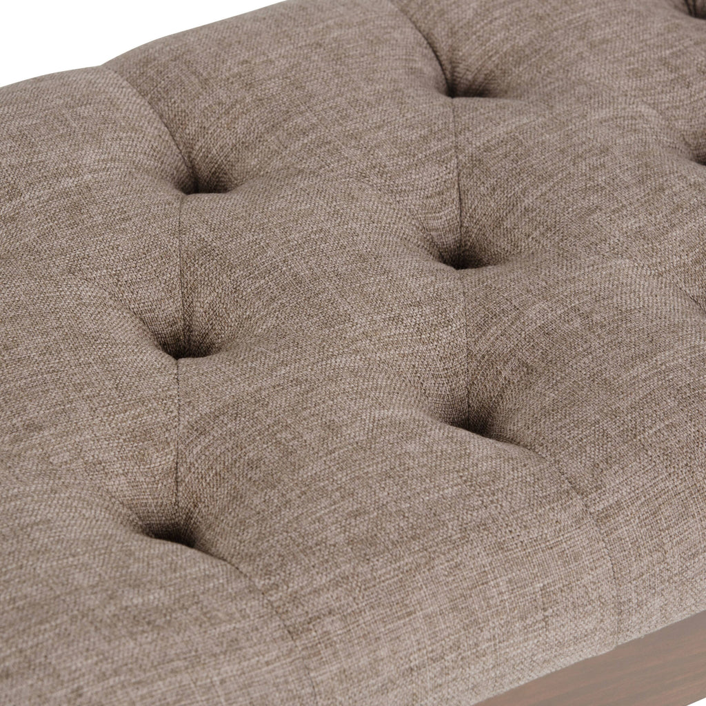 Distressed Saddle Brown Rectangle Ottoman Bench Y669