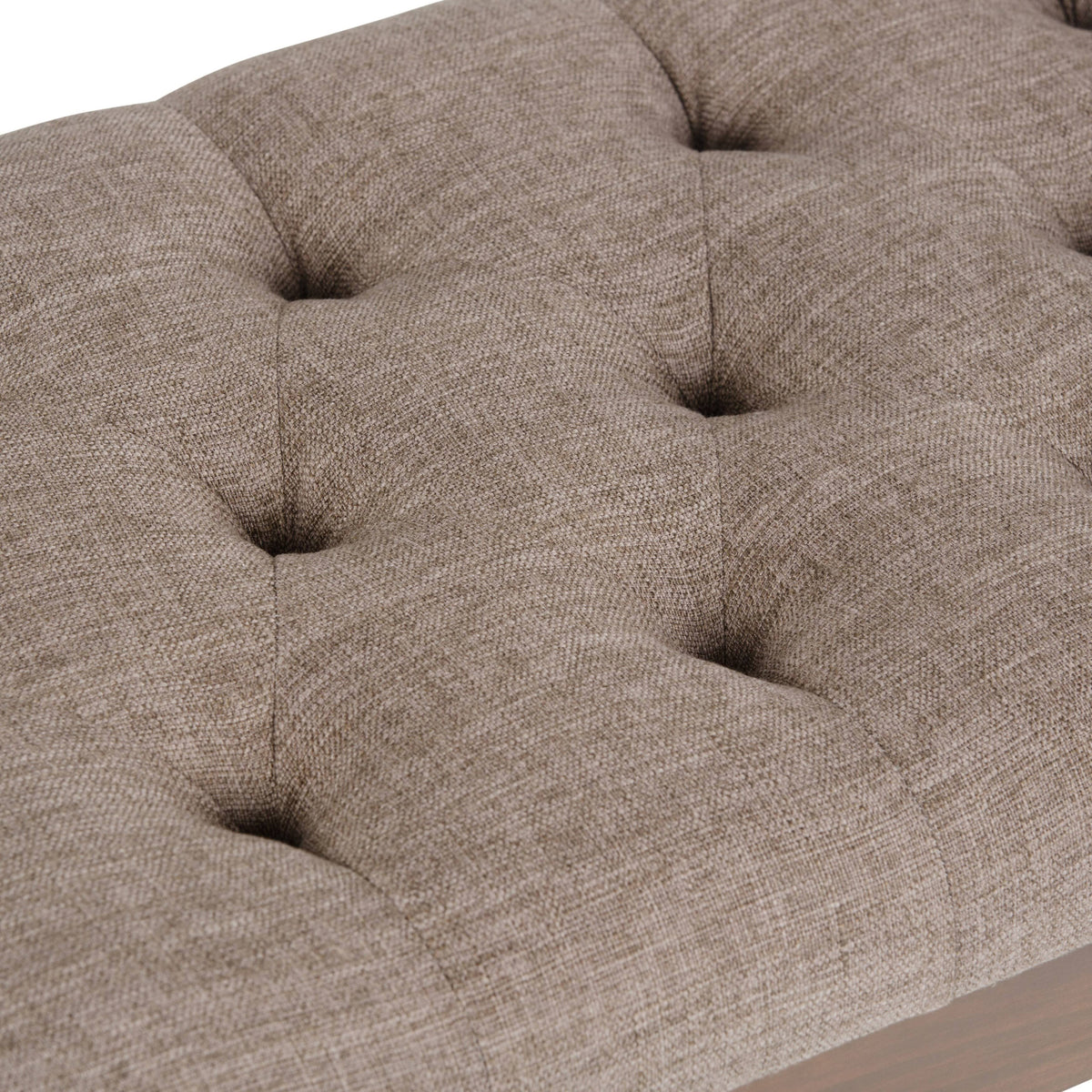 Distressed Saddle Brown Rectangle Ottoman Bench Y669