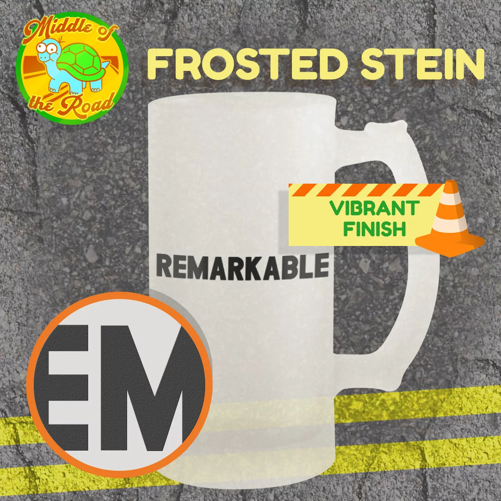 16oz Frosted Glass Beer Stein C70960