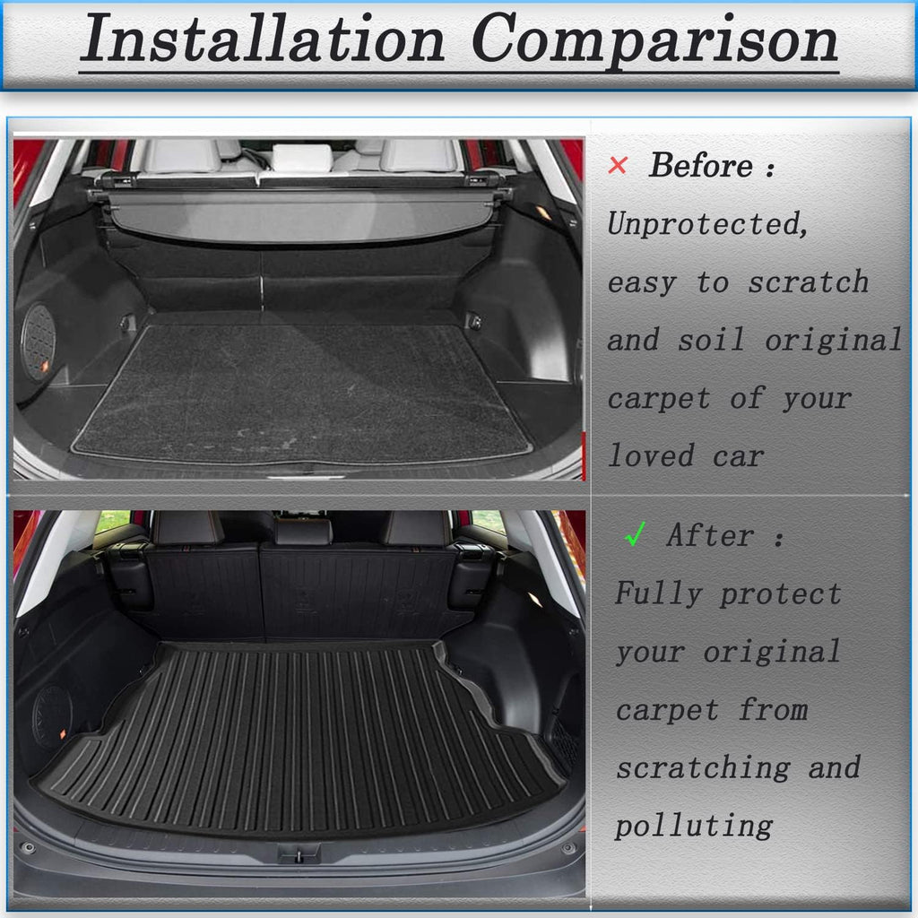 All Weather Rear Cargo Trunk Tray Floor Mats for 2011-2019 Ford Explorer 5 seats H2381