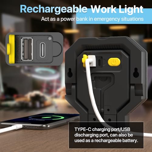 Rechargeable 2pack 40W 4000Lumens Magnetic Work Light U4955