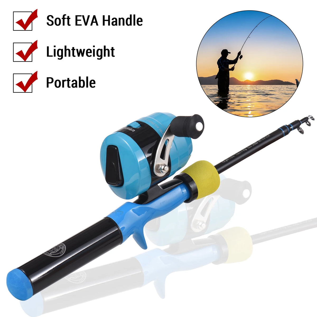 Fishing Rod and Reel Combo with Carrying Case V483109