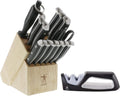 15-pc Knife Block Set with sharpener E686581