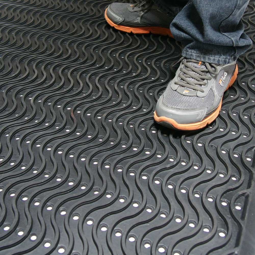 Black 3' x 5' Rubber Entrance Mats K373064