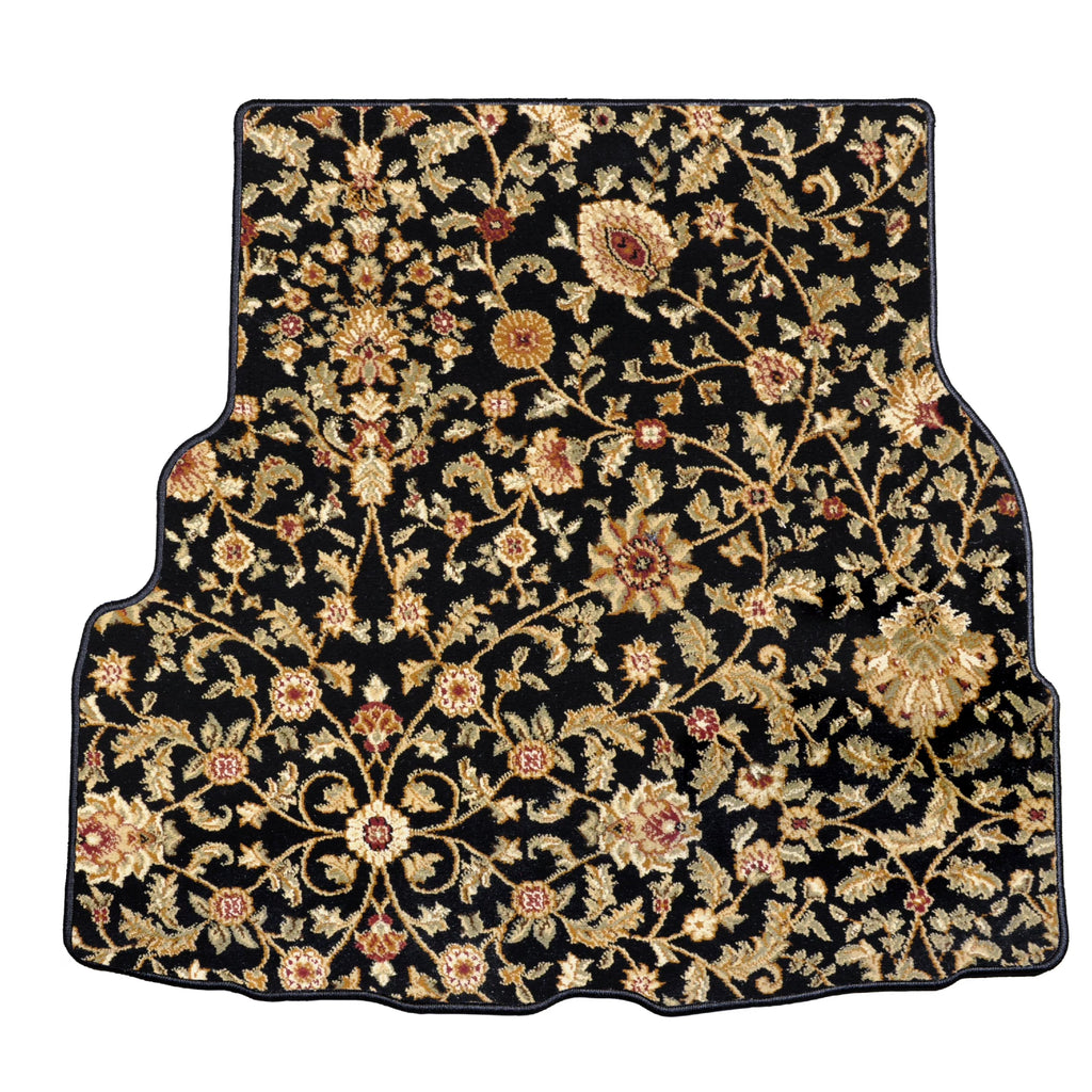 Black Oriental Car Mats with Large Trunk Cargo Carpet O15861