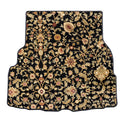 Black Oriental Car Mats with Large Trunk Cargo Carpet O15861
