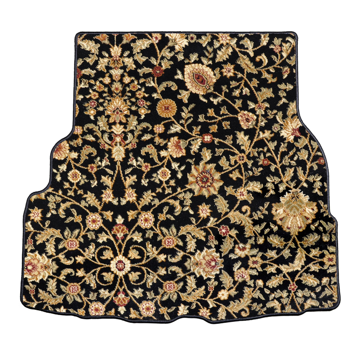 Black Oriental Car Mats with Large Trunk Cargo Carpet O15861