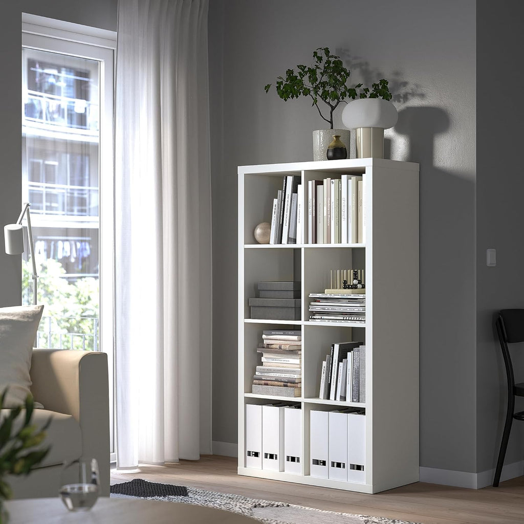 White 8 Shelf Shelving Unit (77x39x147 cm) D821