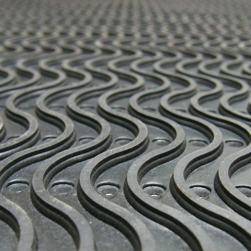 Black 3' x 5' Rubber Entrance Mats K373064