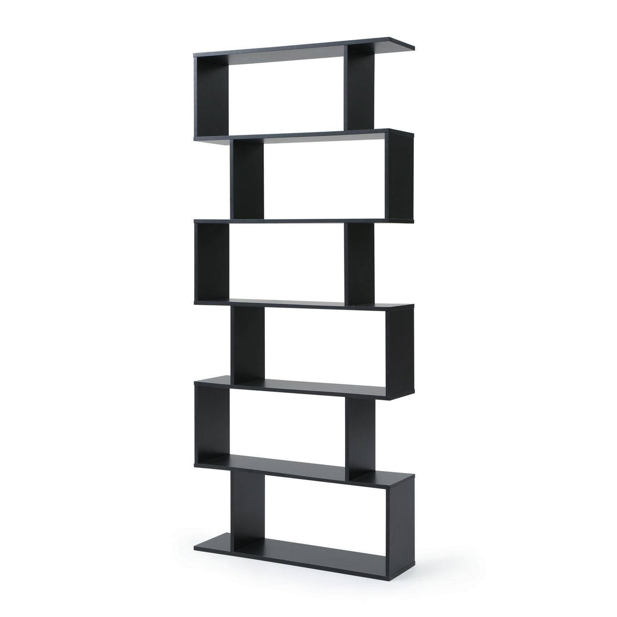 Black 6-Shelf Modular Bookcase J69069