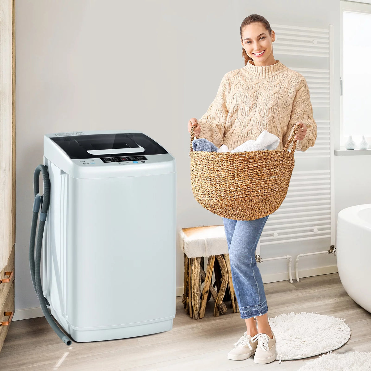 Portable Full-Automatic Washing Machine 8.8lbs S166