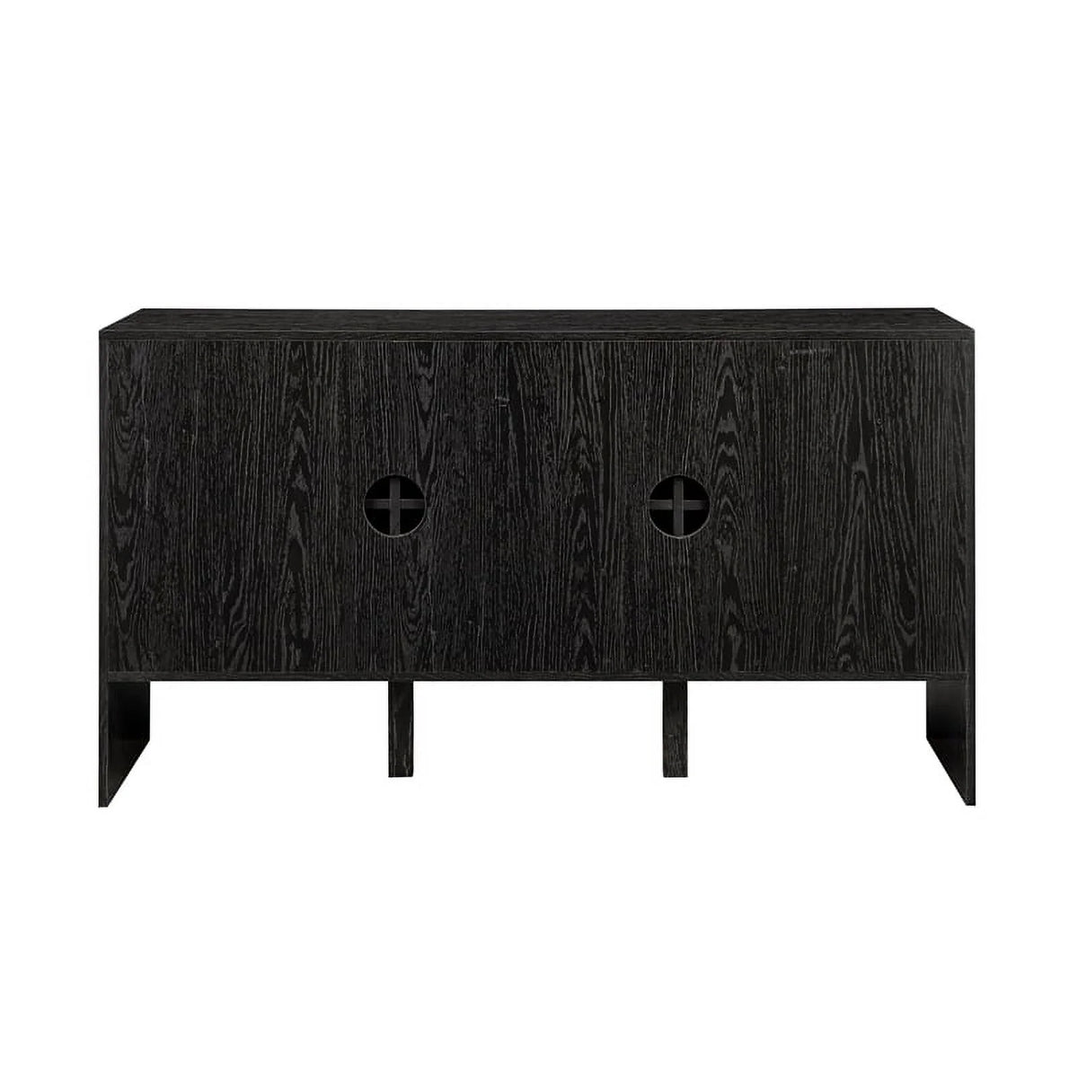 55" 3-Door Wood Sideboard - Black A375787