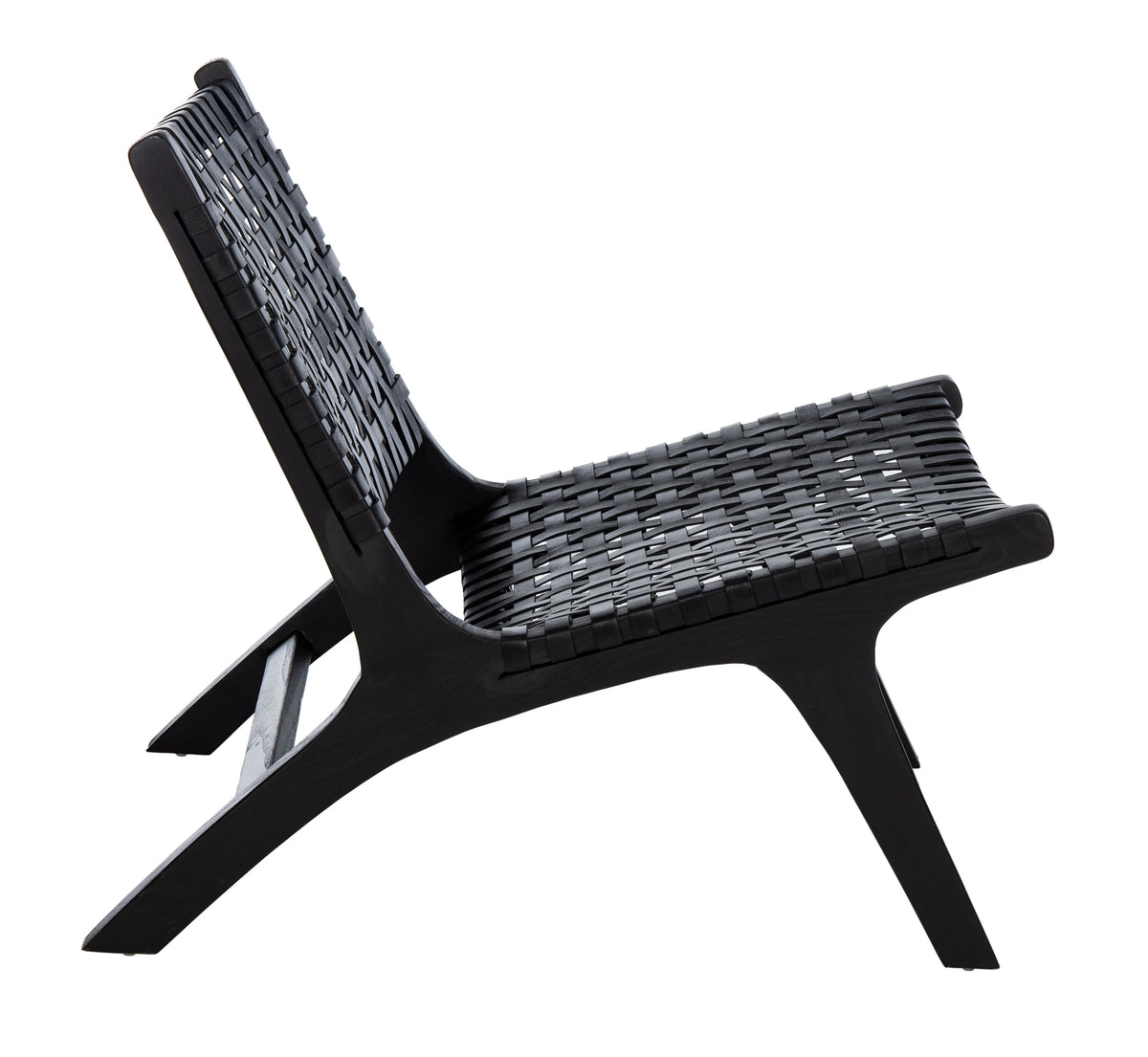 Black Leather Accent Chair B5101