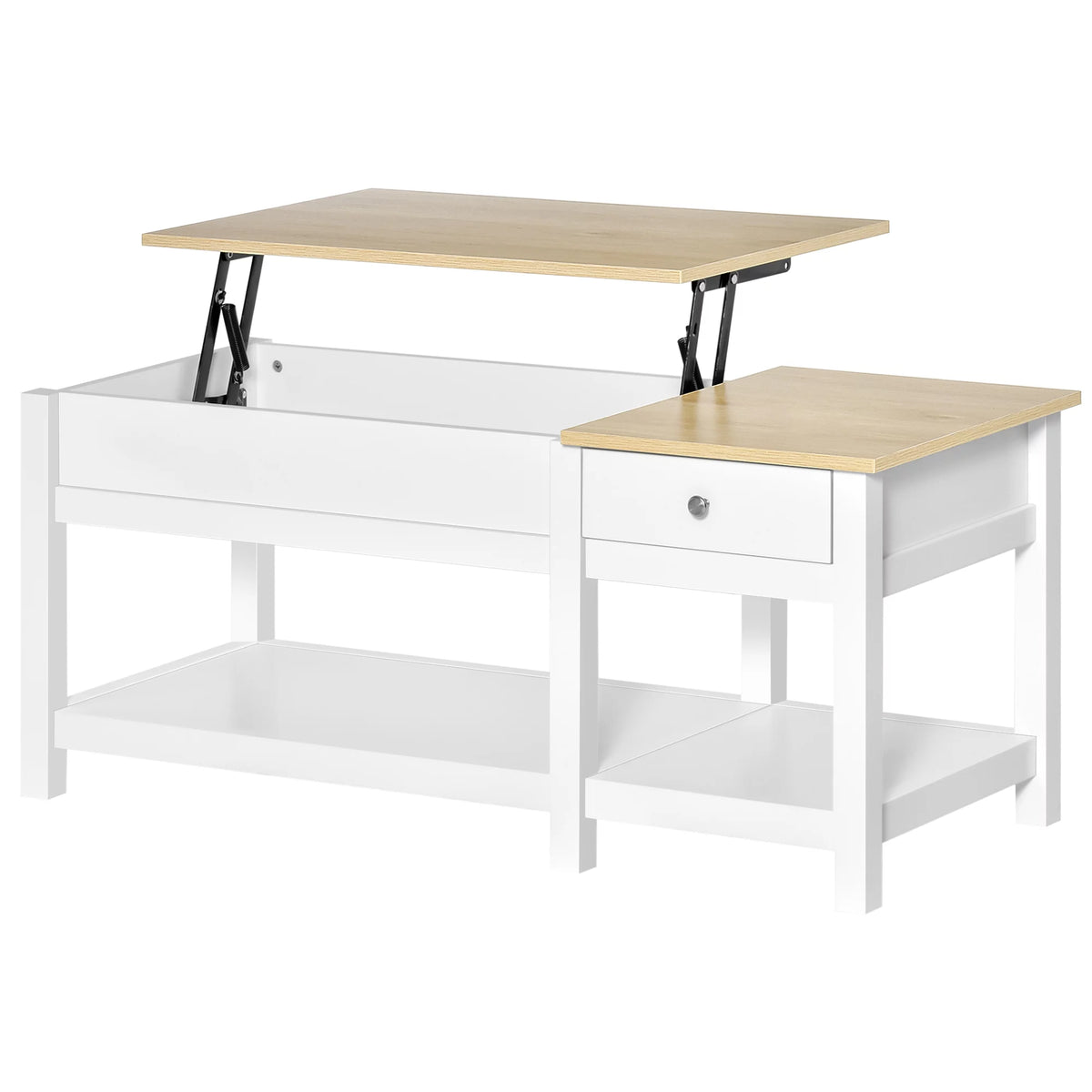 Oak Lift-up Coffee Table with Hidden Storage S7917