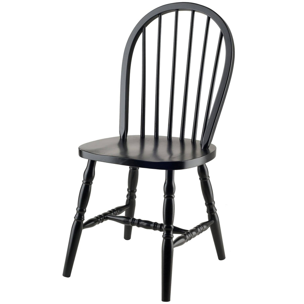 Set of 2 Windsor Chairs Black V80633