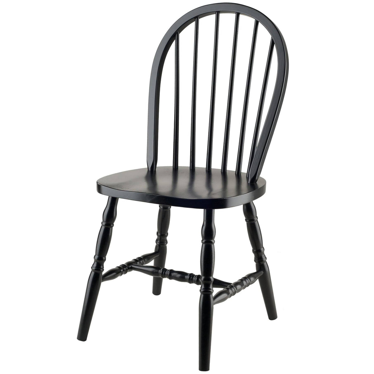 Set of 2 Windsor Chairs Black V80633
