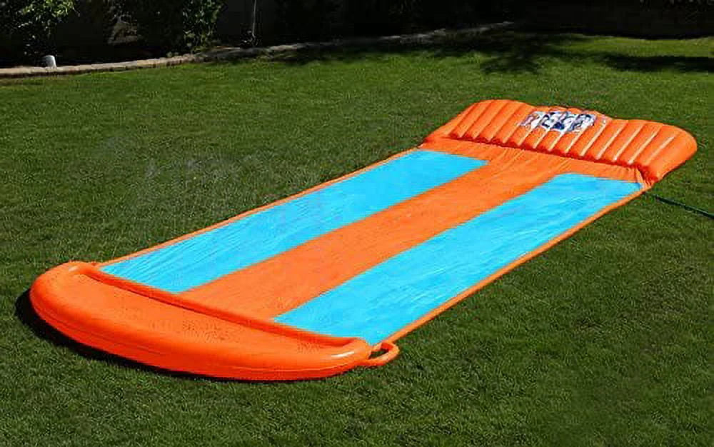 18' Triple Lane Water Slide with Ramp X1753