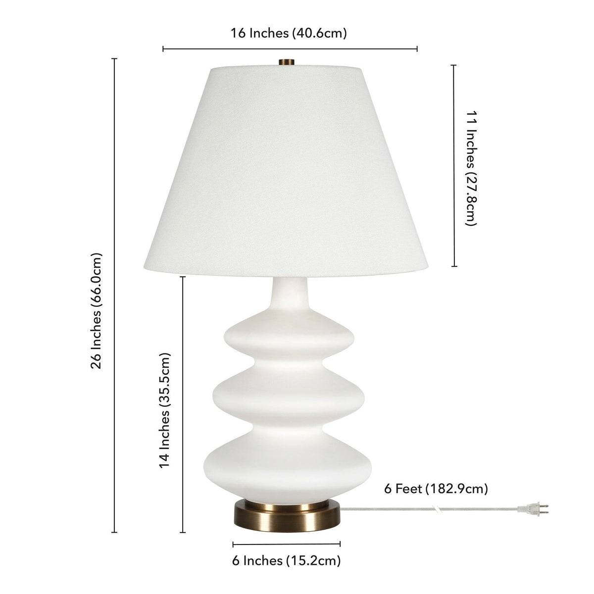 Matte White Triple Gourd Lamp S458