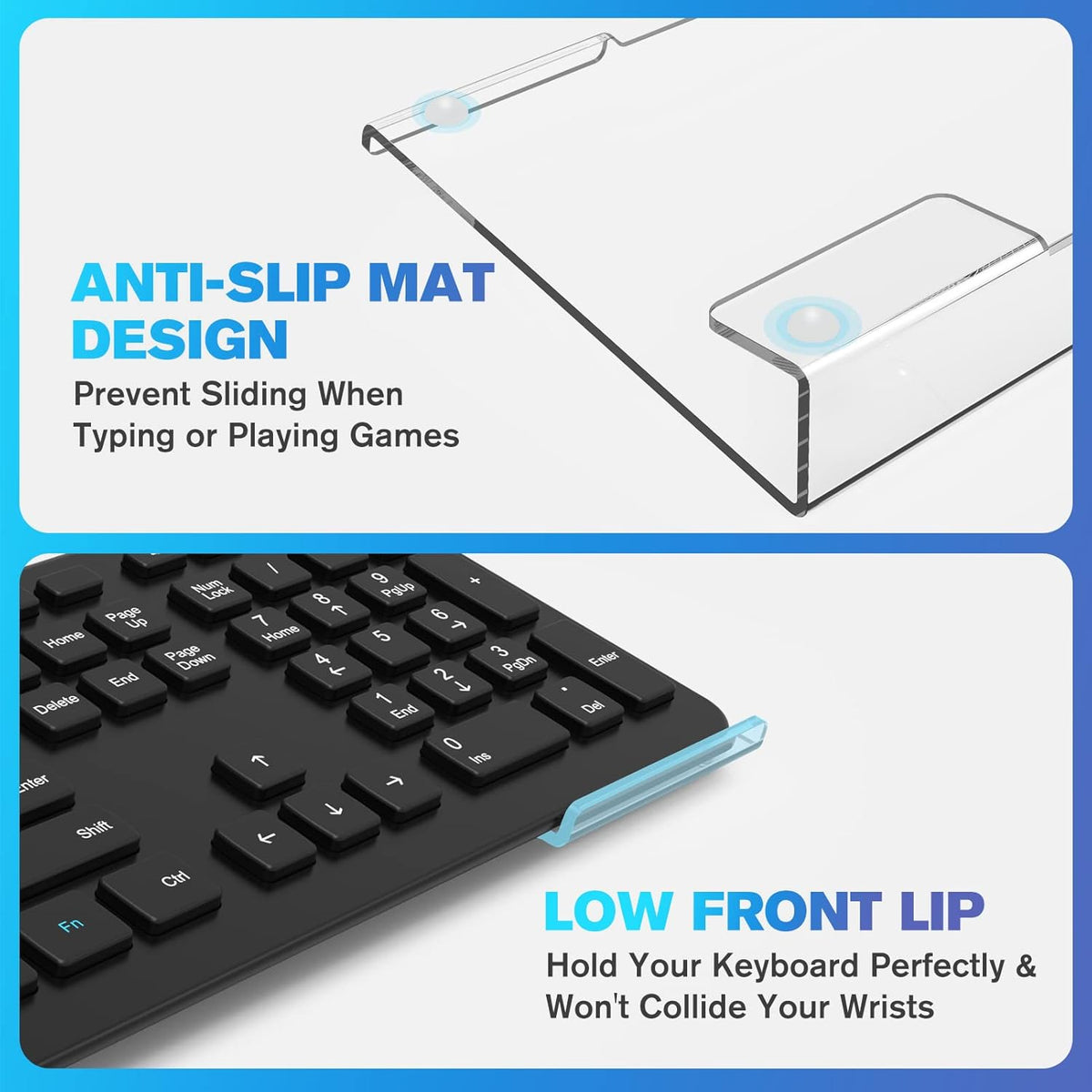 Clear Acrylic Adjustable Keyboard Stand I659287