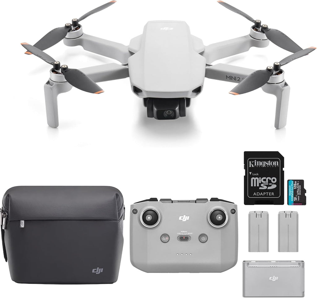 Lightweight Foldable Mini Camera Drone with 2.7K Video, Extra Batteries, 31-min Flight Time (2 Items) X329
