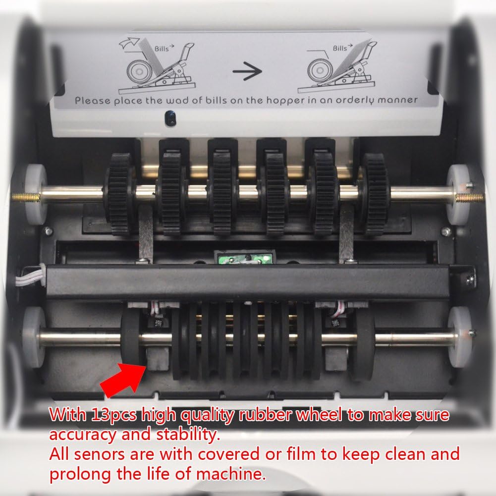 Money Counter Machine with UV/MG/IR/DD Counterfeit Detection, LCD Display Z9110