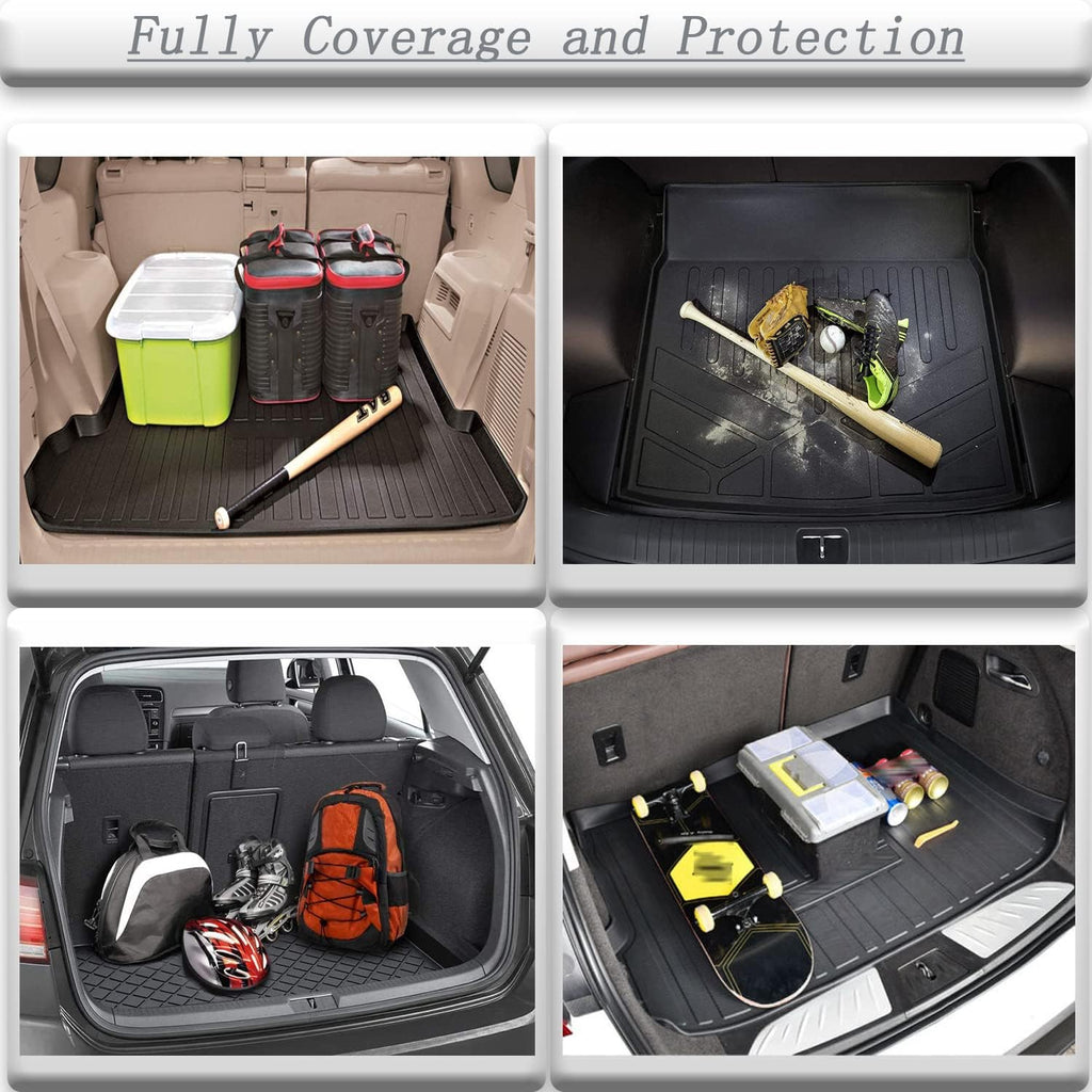 All Weather Rear Cargo Trunk Tray Floor Mats for 2011-2019 Ford Explorer 5 seats H2381